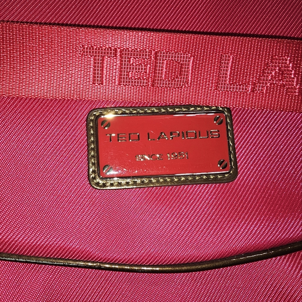 Ted Lapidus Fuchia Pink Crossbody Bag And Matching Wallet